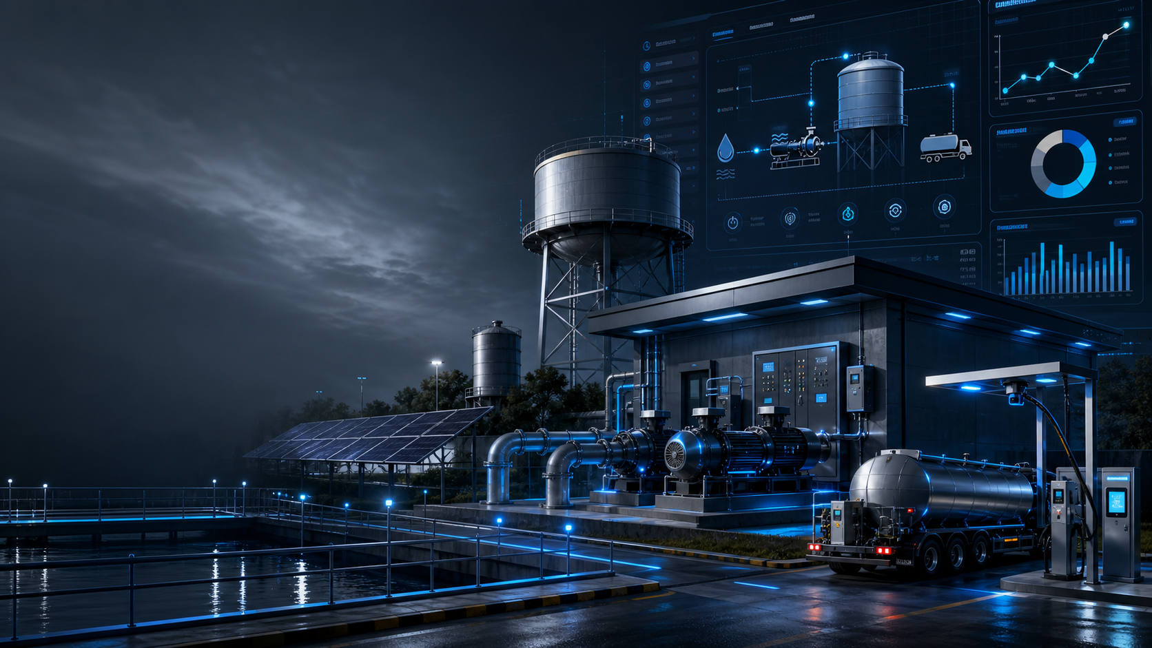 Water automation field equipment and monitoring dashboard